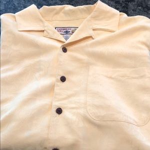 Caribbean Joe camp shirt in lemon yellow